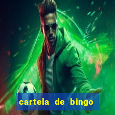 cartela de bingo cha de bebe